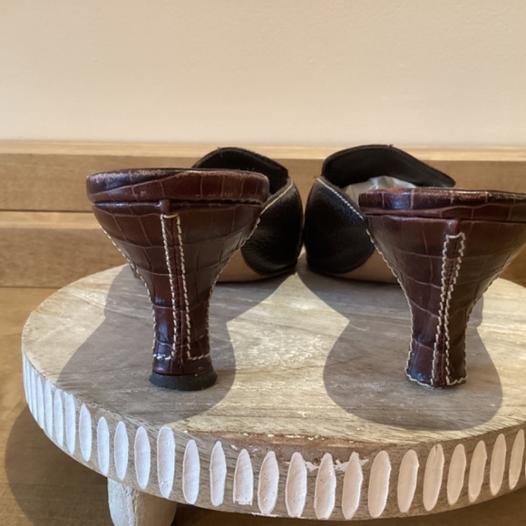 Brighton “Precia” Rich Brown Leather Mule Slides Size 8 - Picture 6 of 6